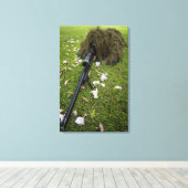 兵士はスナイパーの戦術を実践する キャンバスプリント (インサイチュ (ウッドフロア))