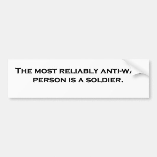 兵士は反戦です バンパーステッカー (正面)