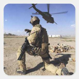 兵士はHH-60のための保証を行ないます スクエアシール