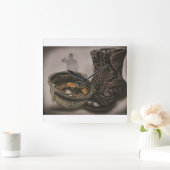 兵士をテーマにした軍隊時計 スクエア壁時計 (ホーム)