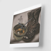 兵士をテーマにした軍隊時計 スクエア壁時計 (傾斜)