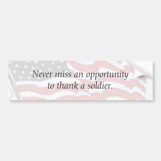 兵士を感謝していして下さい バンパーステッカー (正面)