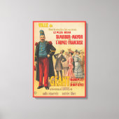 兵士を称賛する群衆のサーカスフランスのポスター キャンバスプリント (正面)