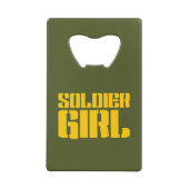 兵士ガール クレジットカード栓抜き (正面)