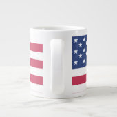 兵士シルエット付きアメリカ国旗 ジャンボコーヒーマグカップ (裏面)