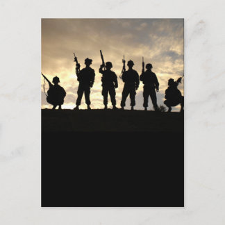 兵士シルエット葉書 ポストカード