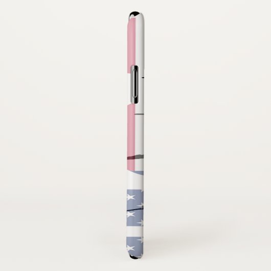 兵士シンプル付き米国国旗 Case-Mate iPhoneケース (裏面/右)