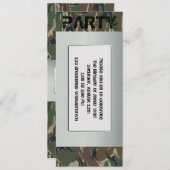 兵士テーマパーティの招待 招待状 (正面/裏面)