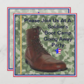 兵士ブートキャンプゴー遠くにパーティの招待状 招待状 (正面/裏面)