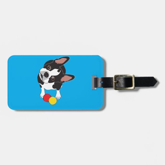 兵士ボストンテリア ラゲッジタグ (正面横)