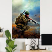 兵士モダンAIデジタルアートポスター#01 ポスター (ホームオフィス)