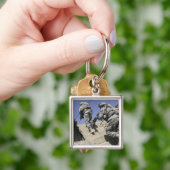 兵士ランニングの建物の上の階段 キーホルダー (手)