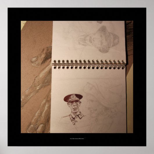 兵士ロシアのスケッチブックポスター ポスター (正面)