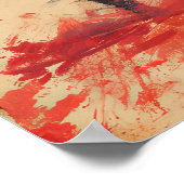 兵士中国の赤旗行進のポスター ポスター (角)