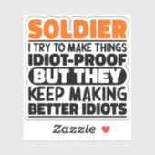 兵士兵士兵士兵おもしろい諺 シール (シート)