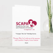 "兵士喜びの挨拶状を望んでいる猫" シーズンカード (裏面)