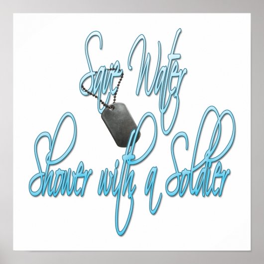 兵士救と一緒に水のシャワー ポスター (正面)