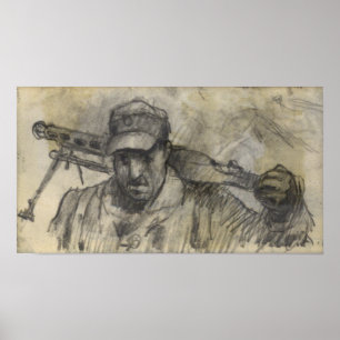 兵士歩くとMG ポスター