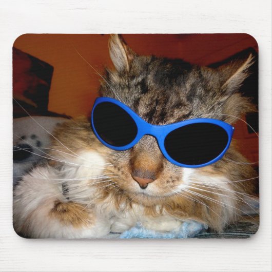 "兵士猫"のカッコいいの男! マウスパッド (正面)