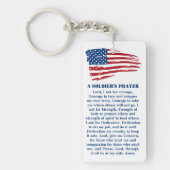 兵士祈りの言葉軍隊愛国的アメリカ国旗 キーホルダー (正面)