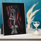 兵士落ちた – あなたのカスタムの額 – 8 x 10ウィット フォトプラーク (側面)