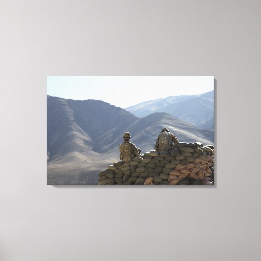 兵士走通信機 キャンバスプリント (正面)