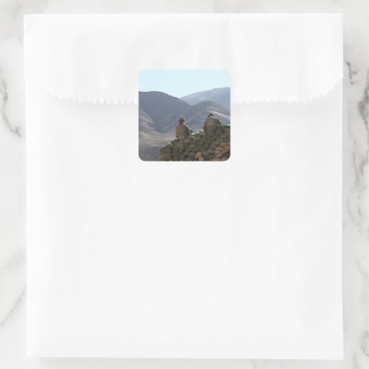 兵士走通信機 スクエアシール (バッグ)