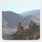 兵士走通信機 スクエアシール (正面)