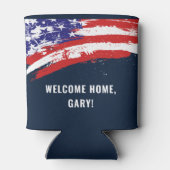 兵士軍隊ホームカミングフラッグウェルカムホーム 缶クーラー (裏面)