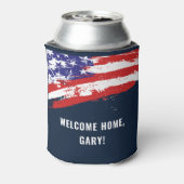 兵士軍隊ホームカミングフラッグウェルカムホーム 缶クーラー (缶裏面)