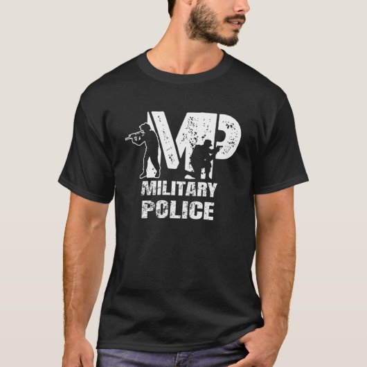 兵士退職した退役軍人MP軍隊警察署 Tシャツ (正面)
