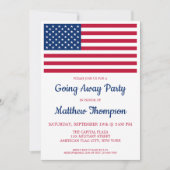兵士遠くにパーティーモダン米国国旗の軍隊 招待状 (正面)