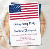 兵士遠くにパーティーモダン米国国旗の軍隊 招待状