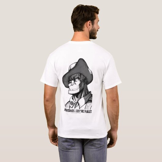 "兵士遺産"のオーストラリアの英雄の倍は味方しました Tシャツ (裏面フル)