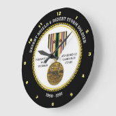 兵士2星/砂漠の盾&嵐 ラージ壁時計 (傾斜)