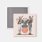 兵士、セーラー、アメリカの盾 マグネット (正面/裏面)