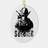 兵士 – 痛みのない軍隊の献上品No Gain セラミックオーナメント (右)