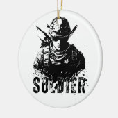 兵士 – 痛みのない軍隊の献上品No Gain セラミックオーナメント (左)