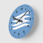 兵庫県国旗、日本時計 ラウンド壁時計 (傾斜)