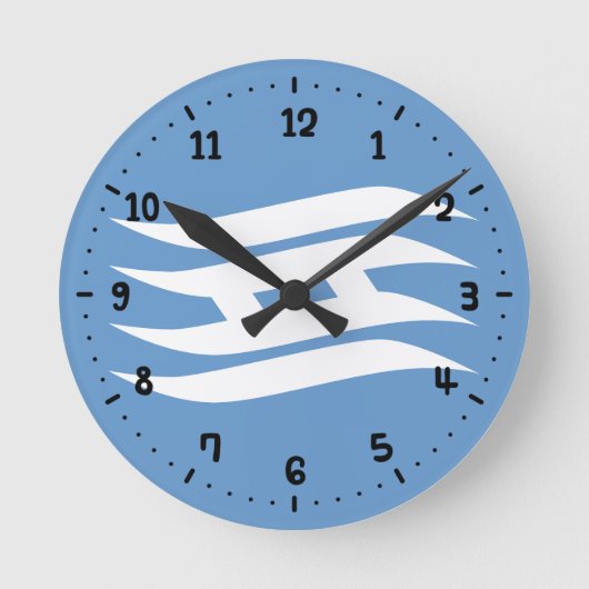 兵庫県国旗、日本時計 ラウンド壁時計 (正面)