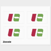 兵庫県西宮市旗シンボル 長方形シール (シート)