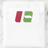 兵庫県西宮市旗シンボル 長方形シール (バッグ)