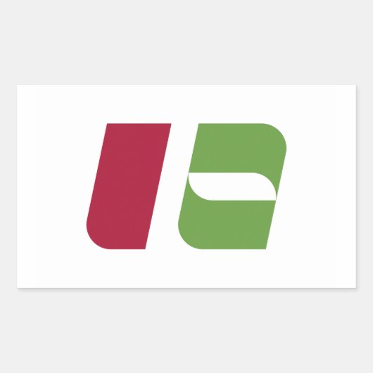 兵庫県西宮市旗シンボル 長方形シール (正面)