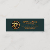 兵站学の貨物モチーフのフェイクな金ゴールドのコラム スキニー名刺 (裏面)