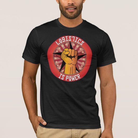 兵站学は力です Tシャツ (正面)