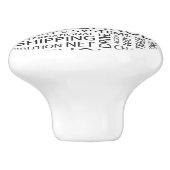 兵站学は単語と模造します セラミックノブ (側面)