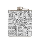 兵站学は単語と模造します フラスク (裏面)