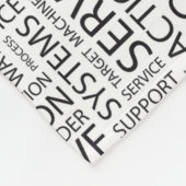 兵站学は単語と模造します フリースブランケット (角)