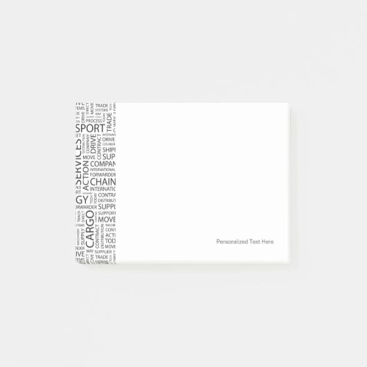 兵站学は単語と模造します ポストイット (正面)