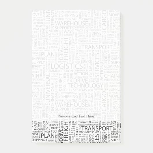 兵站学は単語と模造します ポストイット (正面)